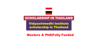 Read more about the article Vidyasirimedhi Institute Scholarship 2025-26 in Thailand (Fully Funded)